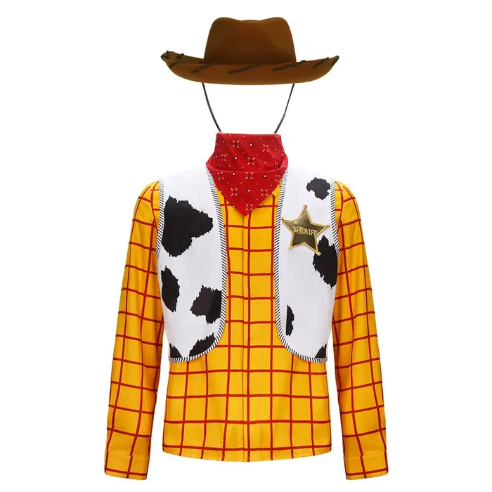 Costume de Cowboy Woody pour Adultes Tenue de Cosplay Occasions Spéciales Halloween Fête Noël Cadeau