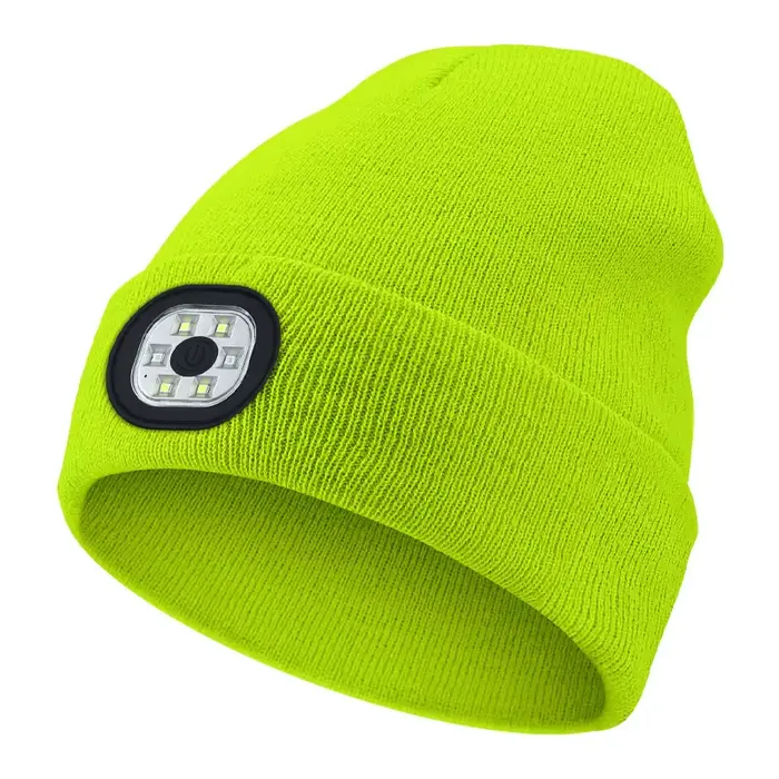 Bonnet unisexe avec lampe de poche LED, chapeau de nuit, pêche, camping, chaud, hiver