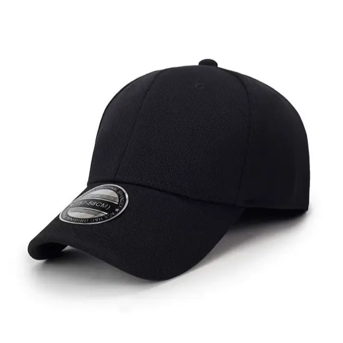 Casquette de baseball ajustée avec logo personnalisé, dos fermé, visière incurvée, chapeau de soleil
