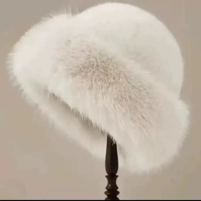 Nouveau chapeau seau en fourrure moelleuse pour femmes chapeau de pêcheur en peluche chapeau d'hiver