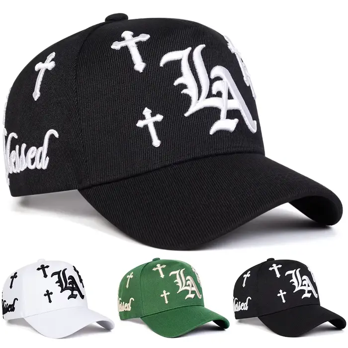 Casquettes de baseball unisexes gothiques avec broderie LA Cross