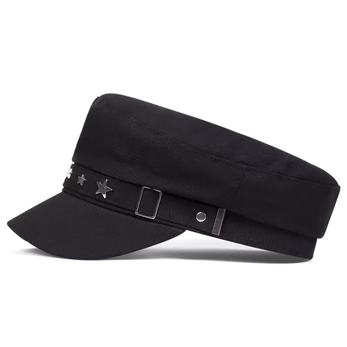 Béret noir pour femme style rétro britannique chapeau militaire coréen élégant pour mères occasions spéciales printemps automne