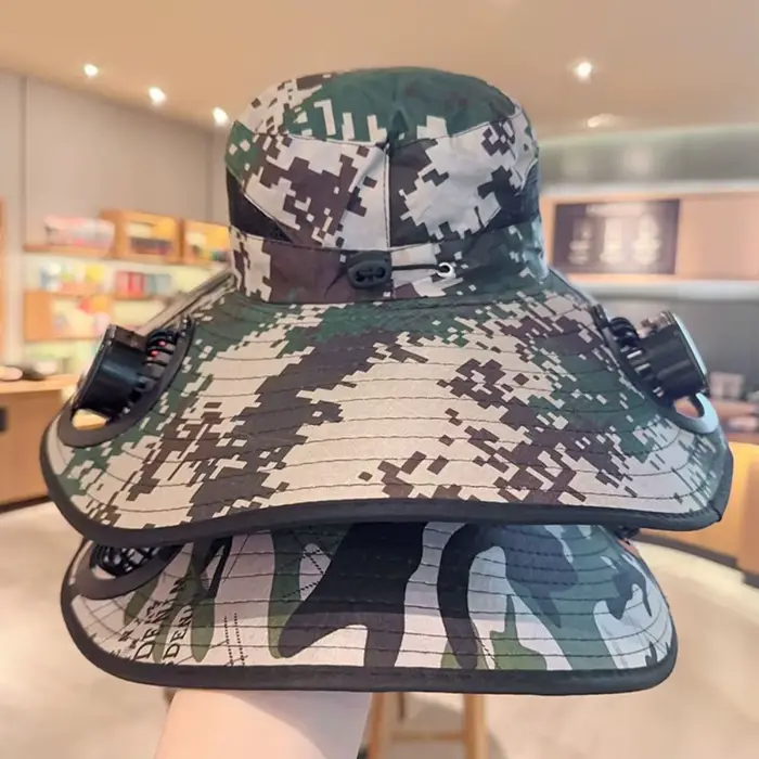 Chapeau de soleil anti-UV avec ventilateur solaire