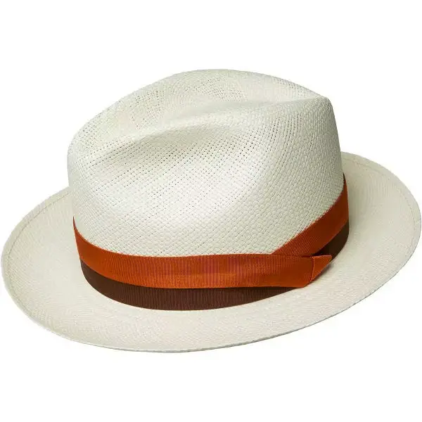 Chapeau Fedora à friser au design rayé