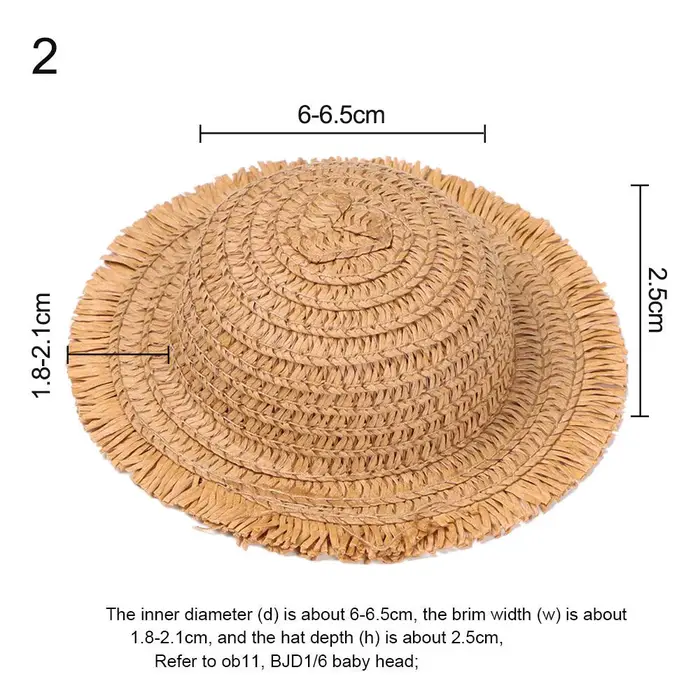 Mini chapeau de beurre, ornement de maison de beurre, chapeaux de paille tissés à la main, accessoir