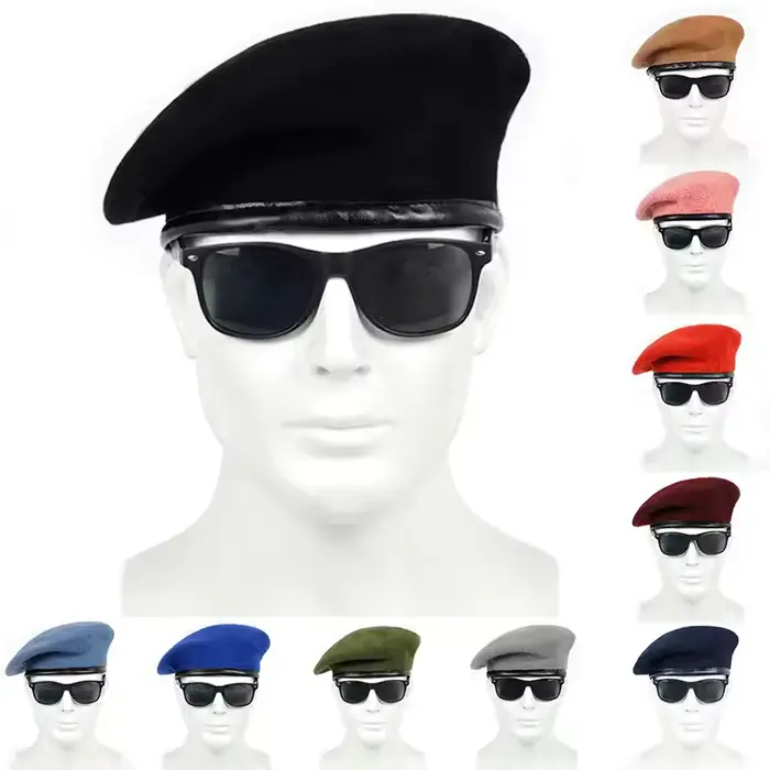 Béret uni décontracté multicolore pour hommes et femmes, bérets en polyester pour printemps et automne, accessoire de mode pour extérieur, bérets sportifs polyvalents