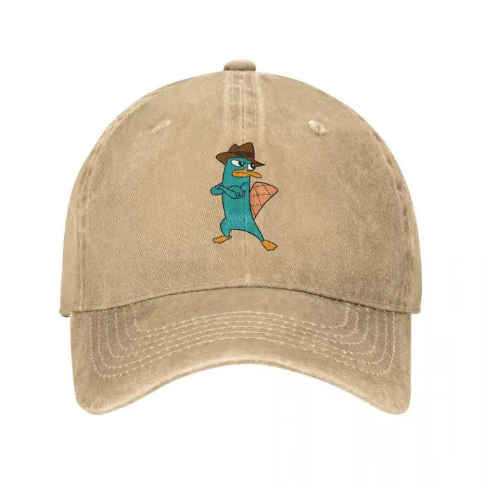 DistMurcia Denim Washed Cap, Animal Platypus, Unisex Baseball Caps, Outdoor Running, Golf Unstructed