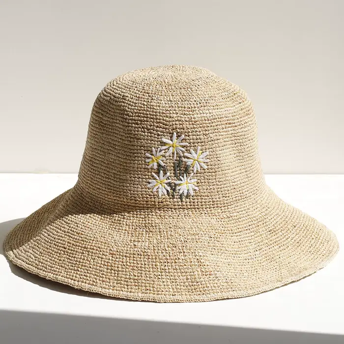 Chapeau de soleil artisanal 2026 à large bord, surdimensionné, avec franges, pour femmes et hommes, 