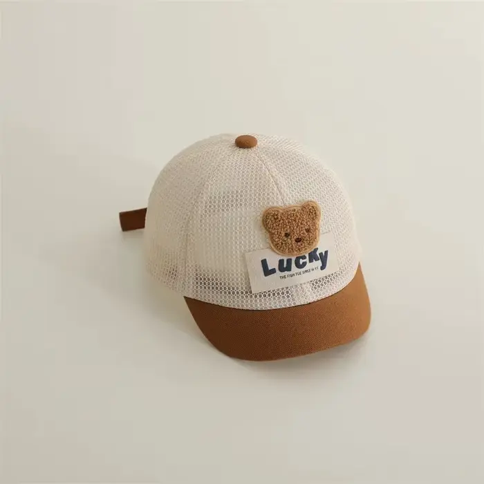 Chapeau de style coréen pour bébé, casquette en maille d'été avec protection solaire, chapeau pare-s