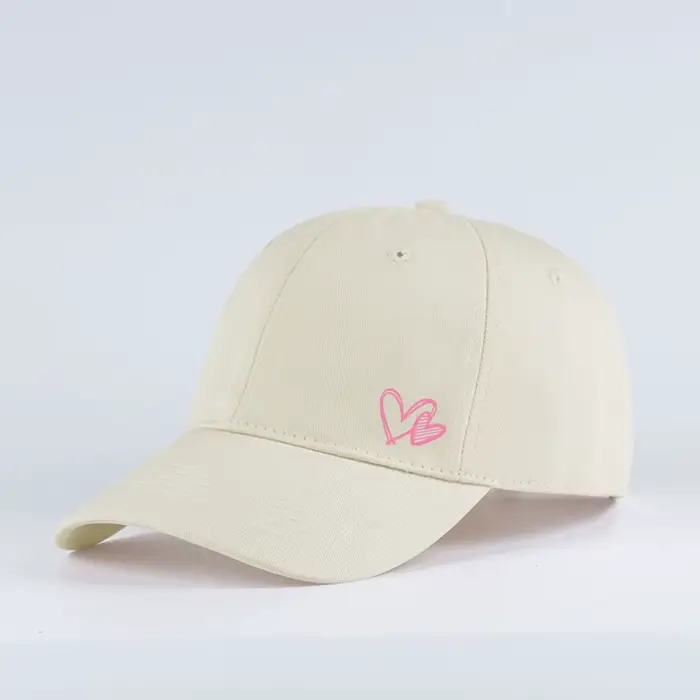 Casquette de baseball MLFO à double imprimé cœur rose, légère, respirante, élégante et stylée, unise