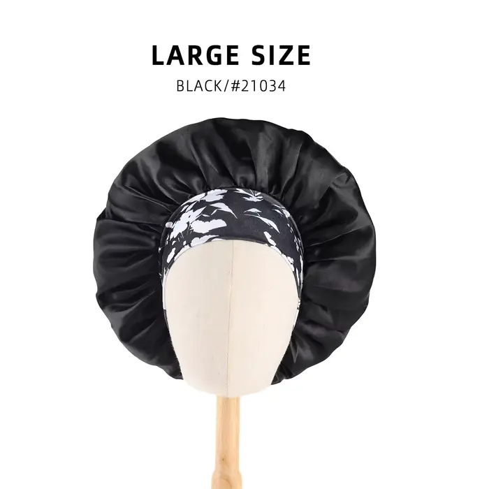 InjSatin-Bonnet de Cheveux Extra Large avec Bande Florale Confortable, pour DorPanier