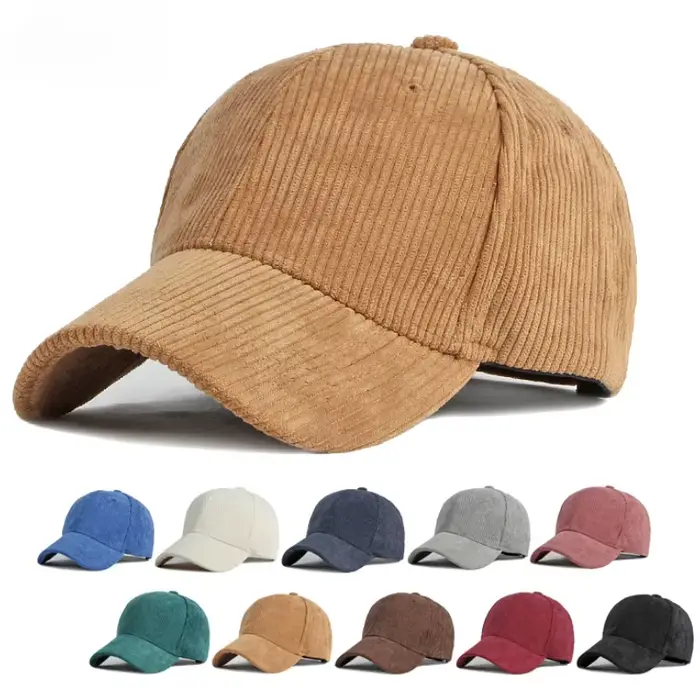 Casquette de Baseball en Velours Côtelé pour Homme