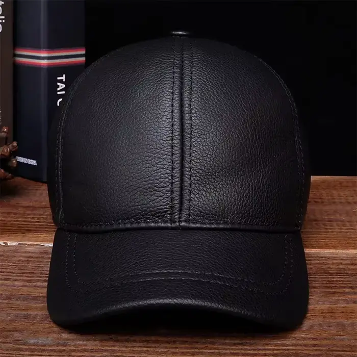 Casquette de baseball en cuir véritable pour homme, chapeau flambant neuf, style printemps, tout nou
