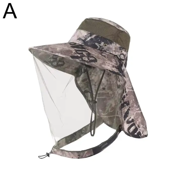 Casquette anti-moustiques pour la pêche, casquette de protection contre les insectes, filet anti-mou