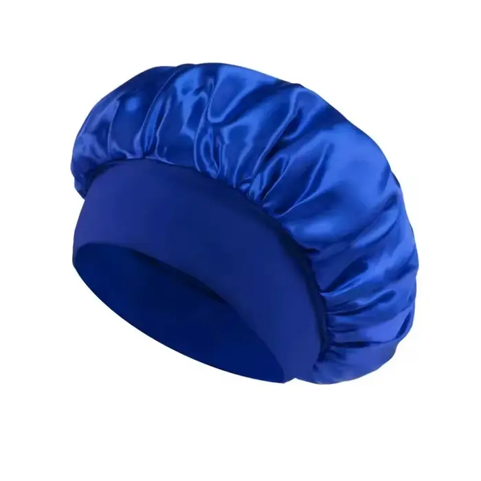Bonnet en soie douce pour femmes double couche lisse bouton réglable chapeau de cheveux pour le quotidien et la maison chapeau de sommeil confortable style sport matériaux polyester quatre saisons