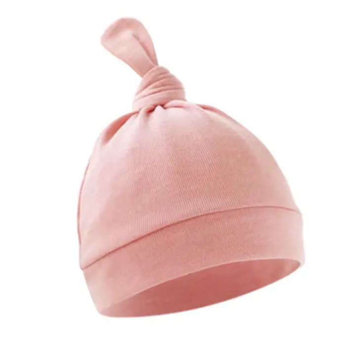 Bonnet en coton respirant pour bébé, chapeau doux à oreillettes pour nourrissons, casquettes fœtales