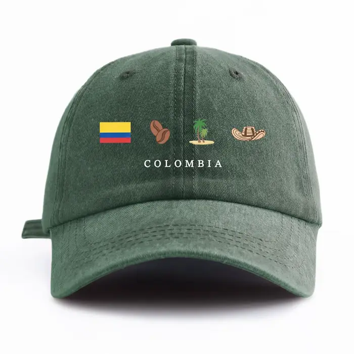 Casquette de baseball imprimée drapeau colombien