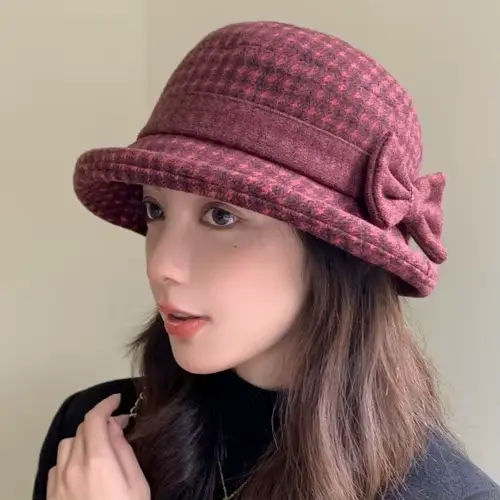 Chapeau haut-de-forme pour femmes d'âge moyen et âgées, chapeau en tissu épais et chaud roulé, casqu
