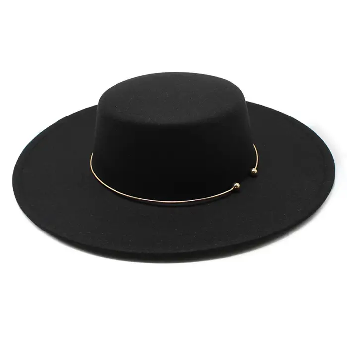 Chapeau haut de forme style français en feutre de laine massif, chapeau élégant pour robe de mariée,