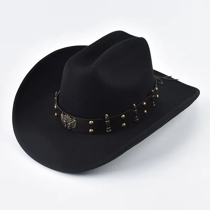 Chapeau de cowboy occidental unisexe sportif coton polyester ajustable pour homme femme voyage四季适用牛仔帽适合男女旅行