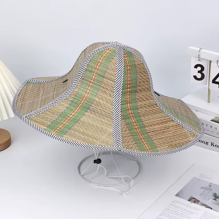 Nouveau chapeau de paille à large bord pliable, casquette de plage universelle, chapeau d'été pour f