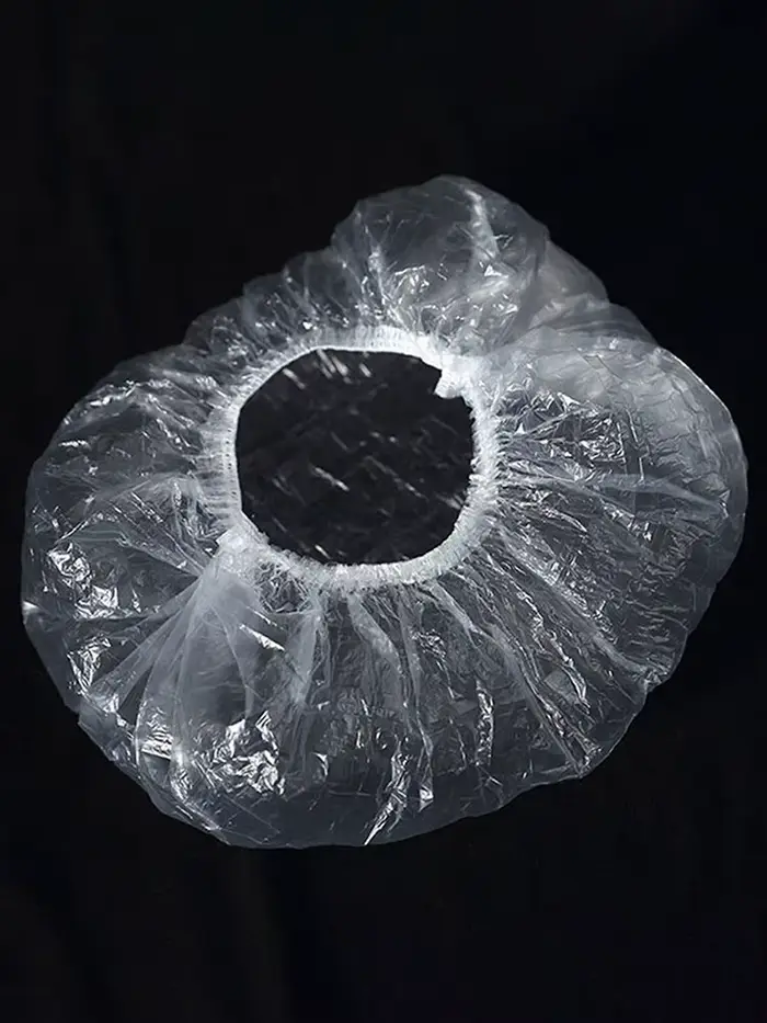 Lot de 100 bonnets de douche élastiques en plastique épaissi 42cm