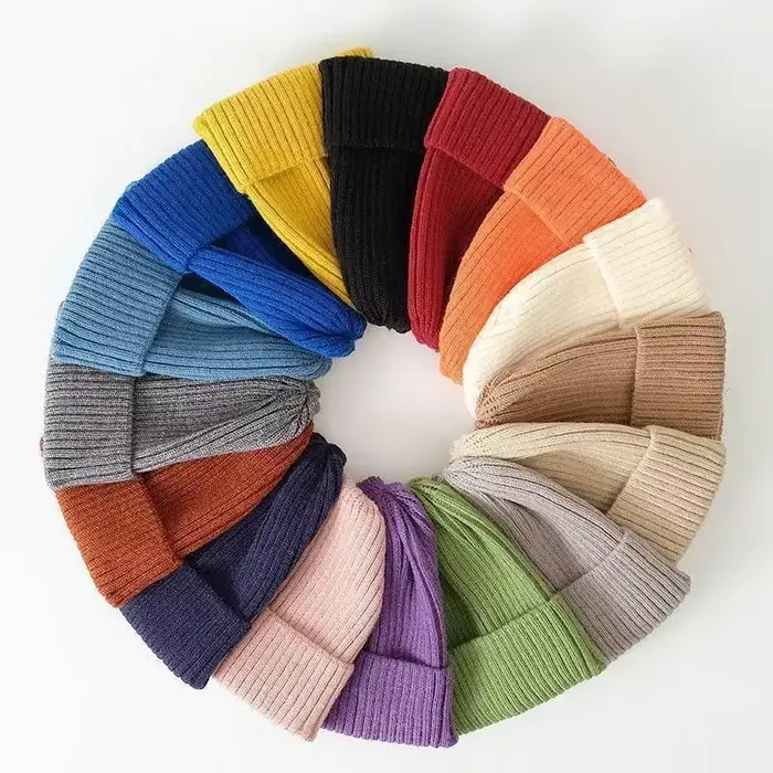 Nouveau bonnet hiver pour femmes hommes garçons filles Crochet chapeau couleur unie unisexe automne tricoté bonnets casquettes accessoires sauvages
