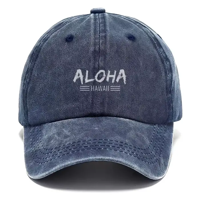 Casquette de baseball Aloha vintage en coton délavé