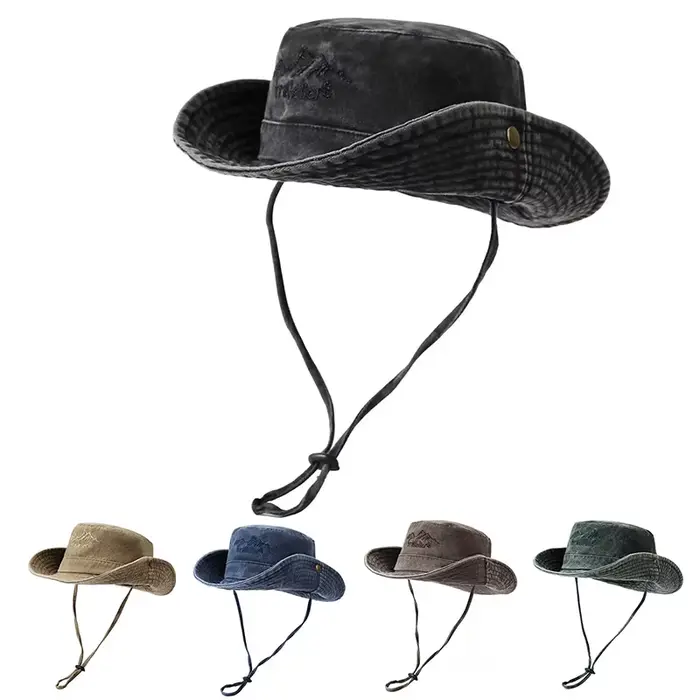Chapeau en jean délavé