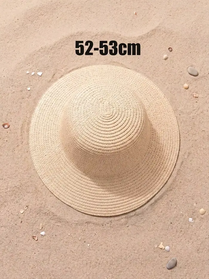 Chapeau de paille beige pour bébé fille