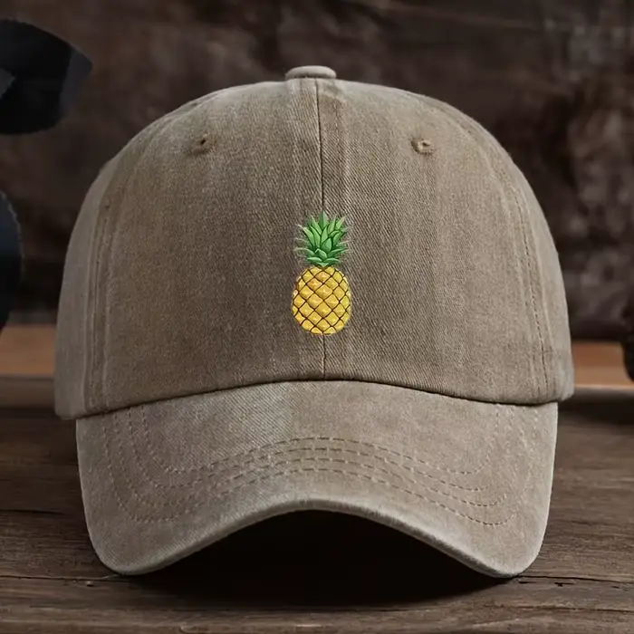 Casquette de baseball imprimée ananas, chapeau décontracté d'extérieur, tenue de sport et quotidienn
