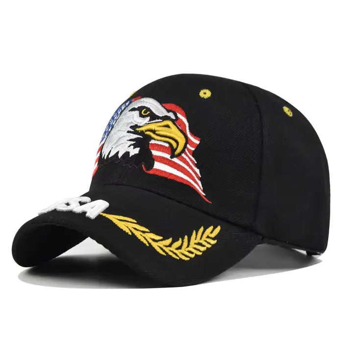 Casquette de baseball camouflage avec broderie d'aigle