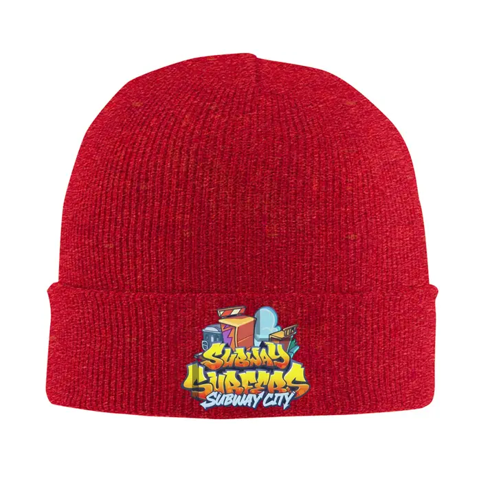 Subway Surfers – bonnet en tricot avec nom de la ville, chapeaux d'automne et d'hiver, casquettes ch