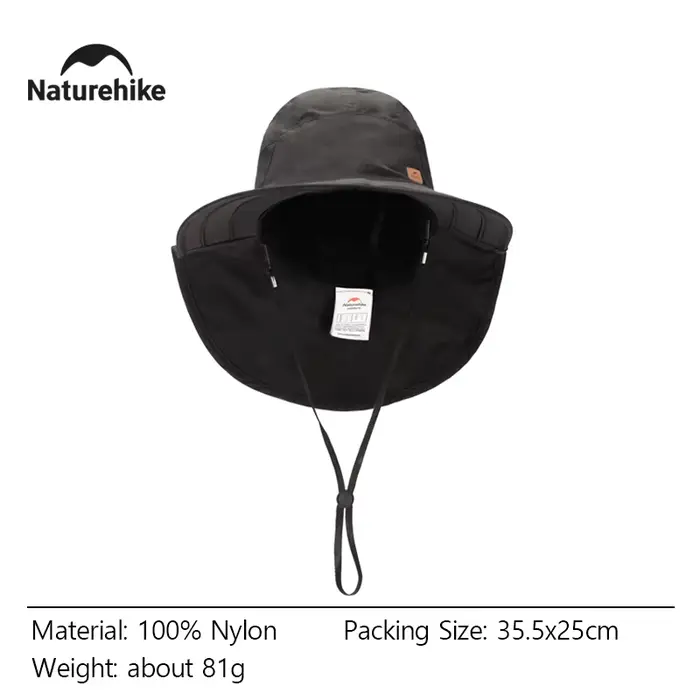 Naturehike 2026 Nouvelle Casquette de Camping Pliable et Réglable UPF50+ Protection Solaire Ultralég