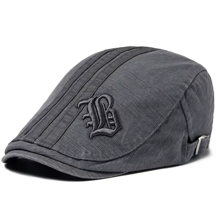 CNTANG nouveaux hommes béret mode broderie casquette plate visière d'été pour homme