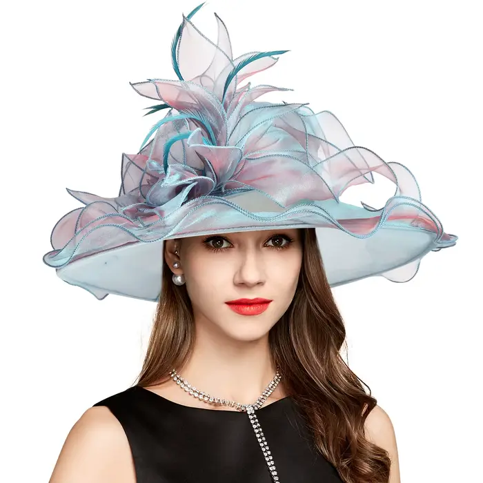 2026 Kentucky Derby chapeaux Organza chapeau été plage