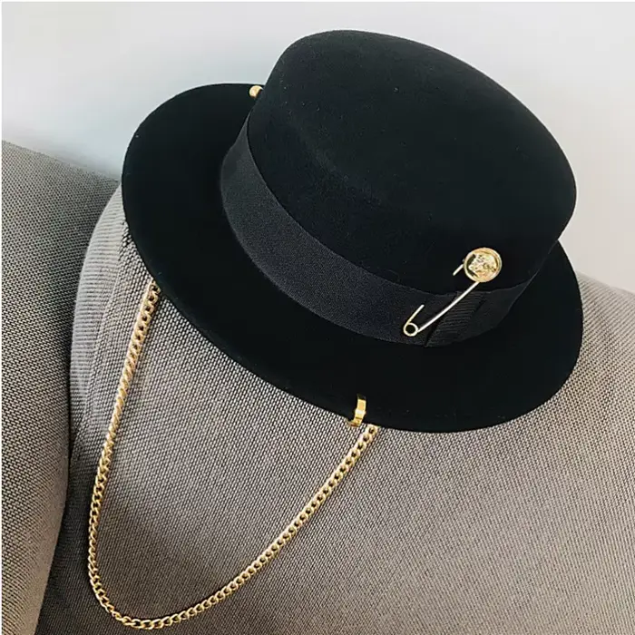 Fibonacci-Chapeau Fedora en feutre de laine pour hommes et femmes