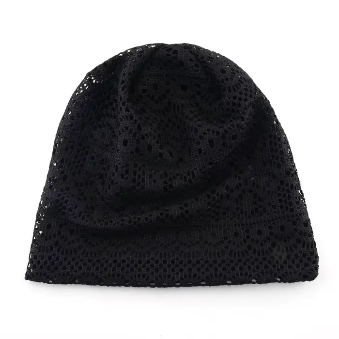 Chapeau en dentelle tricotée légère pour femmes, bonnet respirant au design élégant pour le printemp