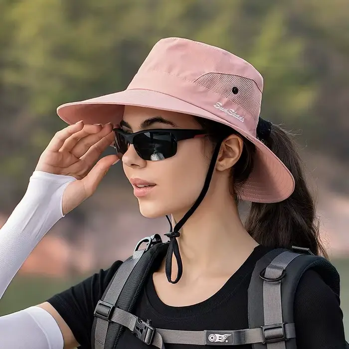 Chapeau de seau en polyester protection solaire pour homme et femme été printemps occasions extérieures multicolore