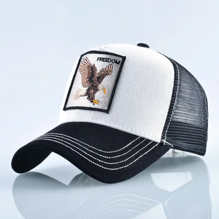 Casquette de Baseball brodée d'aigle pour hommes et femmes, chapeau Hip Hop, Snapback, maille respir