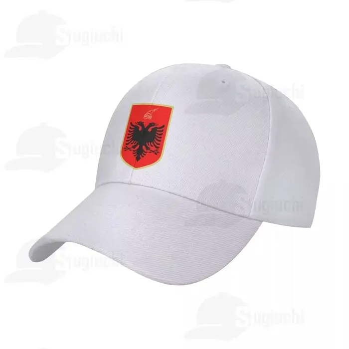Casquette de baseball unisexe réglable avec emblème national de l'Albanie et blason du soleil 2025 –