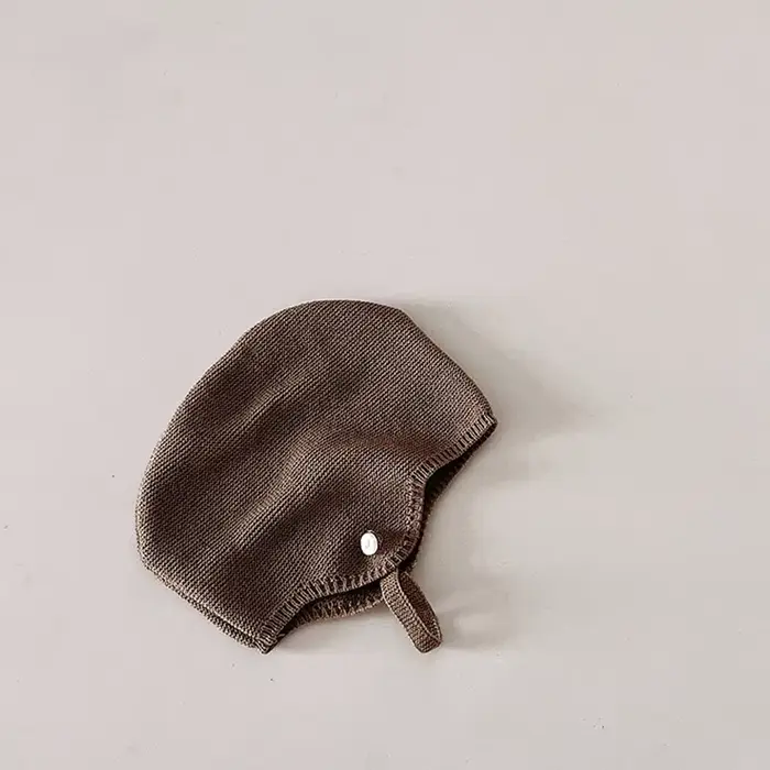 Corée nouveau-né bébé tricot chapeau couleur unie réglable enfants Bonnet doux bébé garçon fille Bon