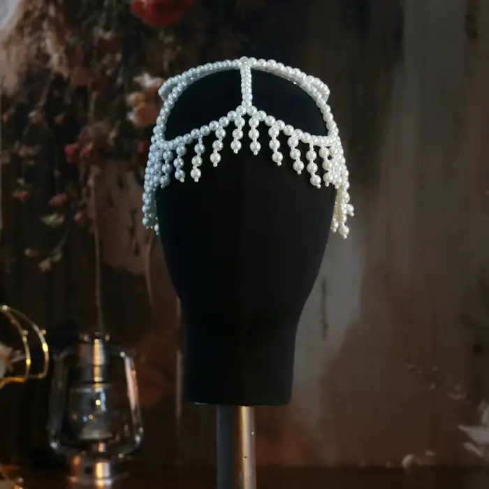 Nouveau Chapeau Chic Femme 2026 Tissé à la Main en Perles Blanches – Bonnets Élégants pour Dames, Id