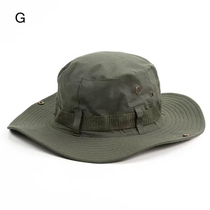 Chapeau de soleil à large bord pour hommes et femmes, casquette de pêche, chapeau Boonie, randonnée,