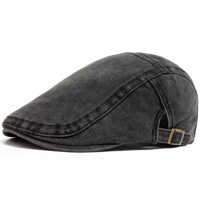 Chapeau délavé Vintage pour hommes, béret en coton, décontracté, polyvalent, en détresse, casquette 