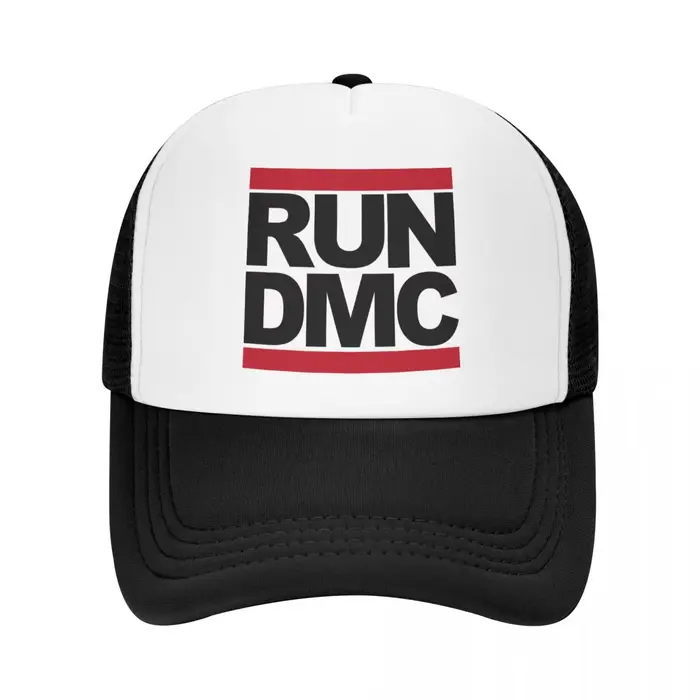 Chapeau de camionneur unisexe avec logo Run DMC, casquettes de soleil, casquettes Snapback respirant