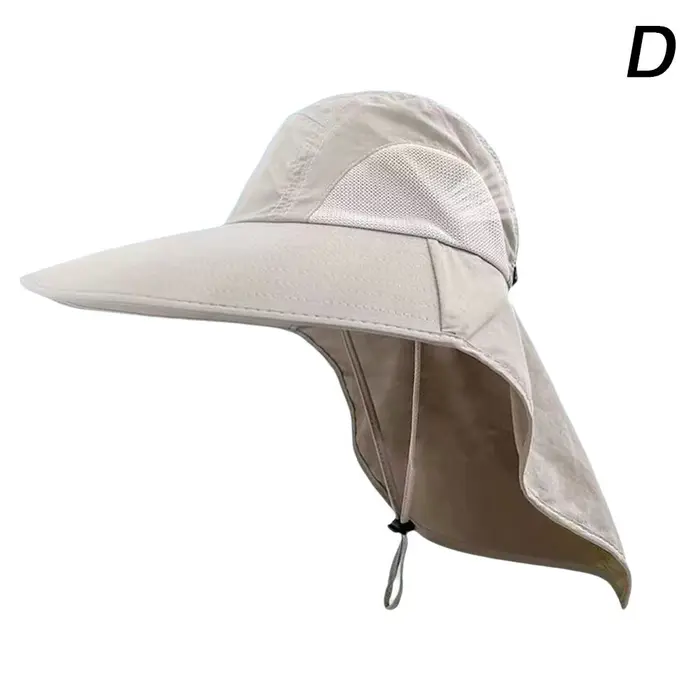 Chapeau de soleil à large bord avec rabat de cou pour hommes et femmes, casquette safari, protection