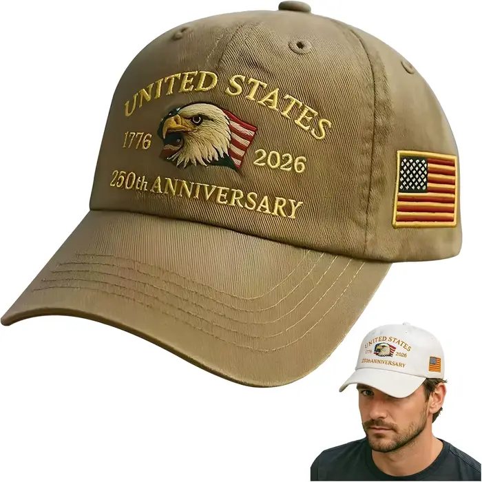 Casquette de baseball du 250e anniversaire des États-Unis - Design Eagle & Liberty