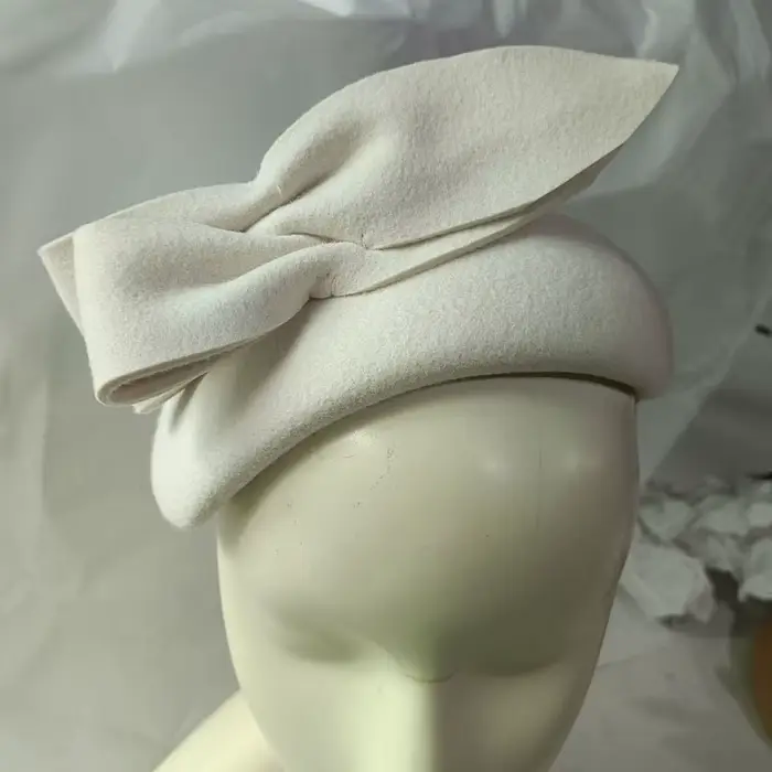 Femmes Style français béret laine feutre chapeau arc habillé Fedora chapeau hiver pilulier chapeau h
