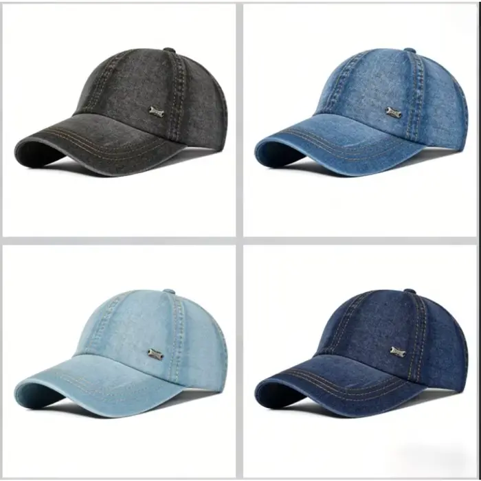 Casquette de baseball en jean vintage pour hommes et femmes